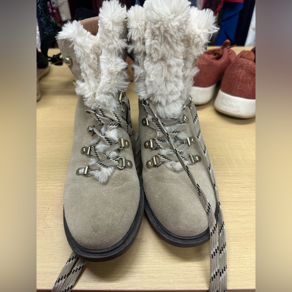 Sam Edelman Darrah Womens Sand Lace Up Chunky Suede Ankle Bootie Tan Siz… - Picture 1 of 11